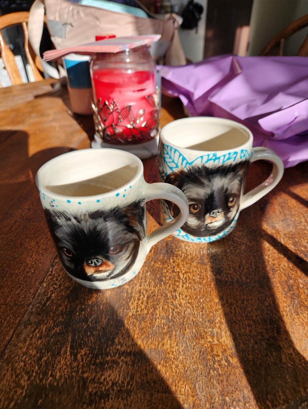Keely Perkins Montana Artist Stone's Throw Pottery Pug Mug Set